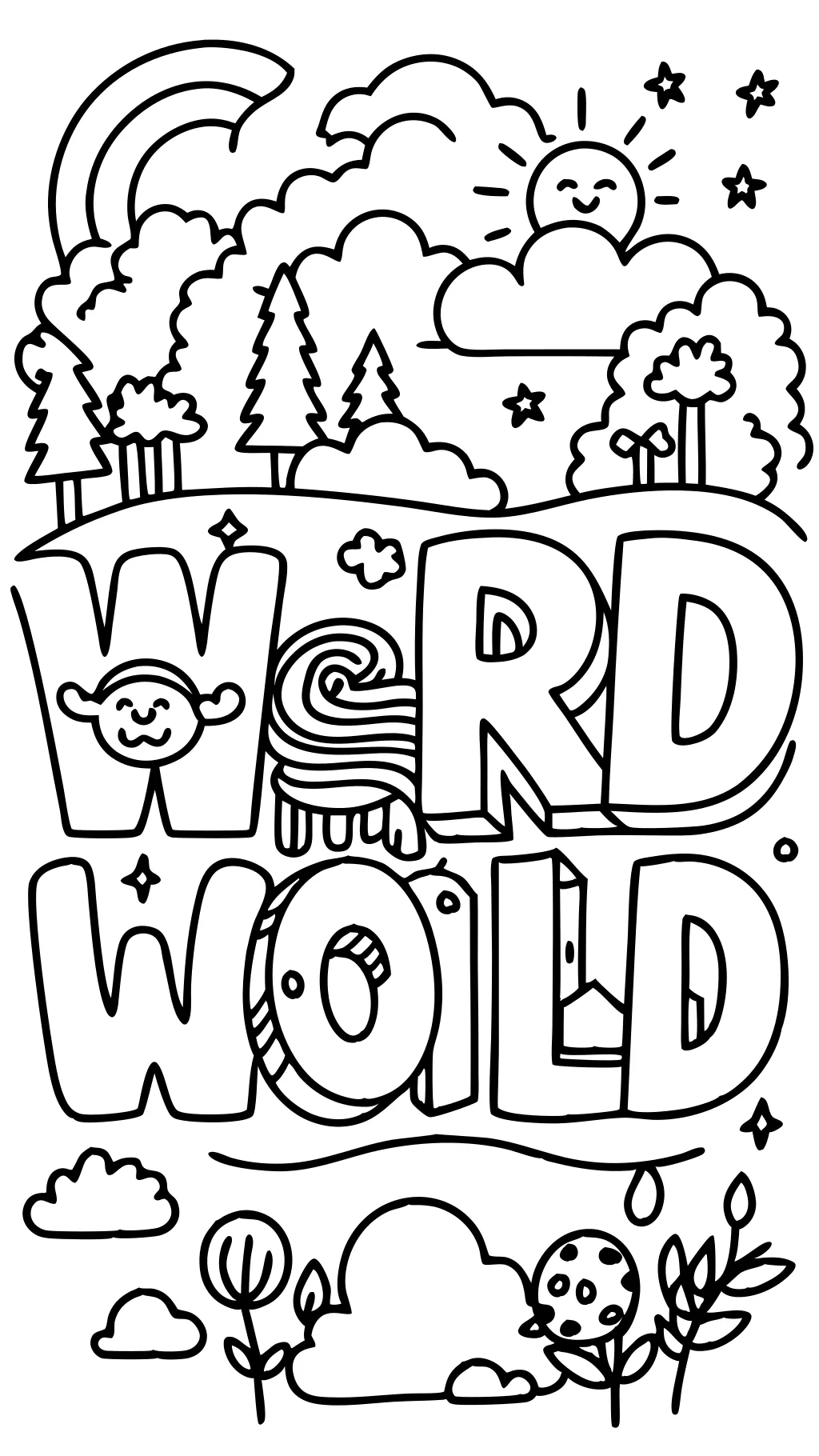 word world coloring pages